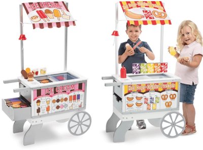 二手商品~美國瑪莉莎 Melissa & Doug 木製玩食趣 – 小老闆的點心餐車