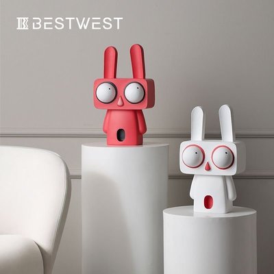 現貨熱銷-搞怪兔子沙雕創意擺件兒童房間客廳玄關現代簡約軟裝裝飾品,特價~特價