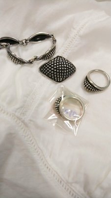 丹麥Georg Jensen 喬治傑生 絕版設計師 全新純銀海膽戒指 專櫃原版正品 收藏