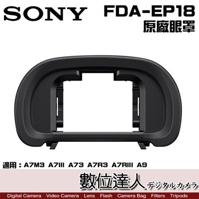 【數位達人】SONY原廠 FDA-EP18 眼罩 護目罩 觀景窗 / A7R3 A7III A73 A7R4