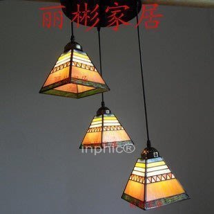 INPHIC-歐式藝術燈飾燈具 蒂凡尼三頭餐廳燈 旋轉三頭樓梯燈 燈具