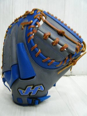 新太陽 HATAKEYAMA Professional Model 複舌 棒壘手套 硬式牛皮 灰寶藍 捕手 特4500
