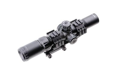 [01] 1.5-4X30 狙擊鏡 三面魚骨( 瞄準鏡 倍鏡 紅外線 外紅點 內紅點 激光 快瞄 定標器 紅雷射 瞄具