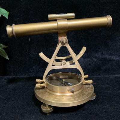 舊藏純銅尼泊爾回流 單筒大指南針望遠鏡