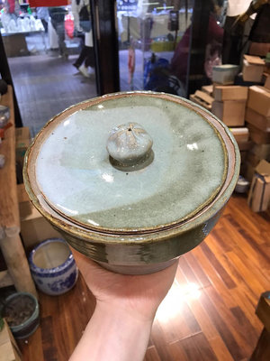 新 日本回流瓷器古董水指窯變釉建水茶罐昭和時期老瓷器帶