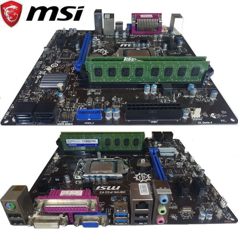 Core i3-4160+微星H81M-P33 V2主機板+DDR3 8G記憶體、整組賣附擋板與 ...
