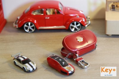 鑰匙家Key+ 盒裝高階貝殼烈焰紅 Porsche 保時捷專用鑰匙皮套 車鑰匙包 零錢包 鑰匙殼 皮套