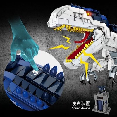 熱銷 -兼容樂高積木恐龍侏羅紀公園霸王龍男孩高難度拼裝玩具模型8-10歲