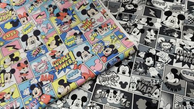 豬豬日本拼布 限量版權卡通布 迪士尼系列 米奇米妮漫畫版 牛津布厚棉布料材質