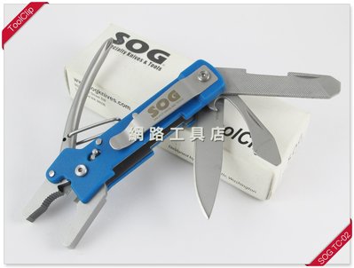 網路工具店『SOG MICRO TOOLCLIP 多功能工具鉗-藍色』(TC-02)
