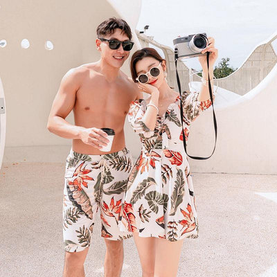 116 暑假新款韓國情侶泳衣，緊身，兩件式，平口，遮腹，一件式式泳衣，