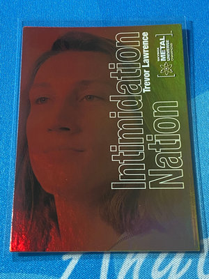 2021 Skybox Metal Universe Intimidation Nation #IN-30 Trevor Lawrence RC Rookie