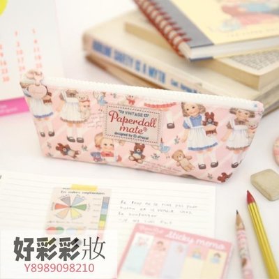 韓國進口afrocat可愛清新ins防水文具袋大容量學生筆袋收納化妝包-特價·美妝精品小屋