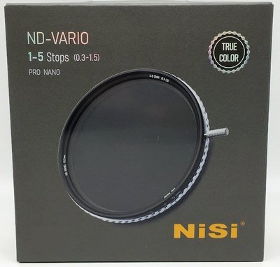 耐司 NISI 62mm True Color (1-5檔 ) 可調式ND減光鏡 ND2-ND32 ND-VARIO