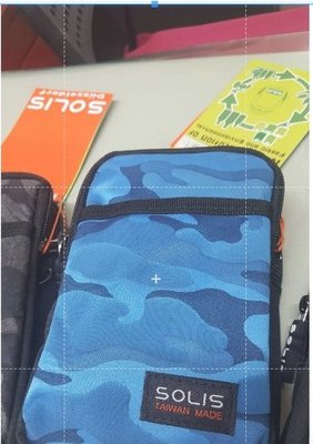 SOLIS 云晴 多功能萬用包-迷彩藍色原價890 手機包 肩背 斜背 尼龍防水 環扣旅行護照包 防盜包 全新
