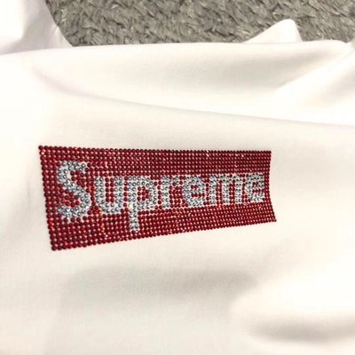 JC] Supreme Swarovski Box Logo Tee 施華洛世奇25週年水鑽XL 黑白