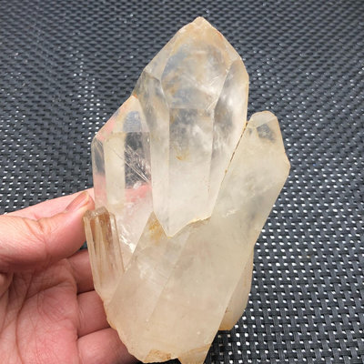 天然白水晶晶簇原石，一物一圖，規格125.77.62mm，重 水晶 擺件 原石【紫竹齋】7594