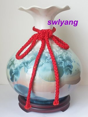 全新 結晶釉花瓶 球形 波浪瓶口 中國古瓷 陶瓷花瓶 圓形 入新居 送禮 多彩漸變 紅色 綠色 白色 藍色