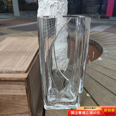 二手 kagami創始人各務鑛三制作的水晶花瓶，中古保存品，全品無
