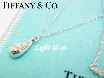 【Light & co.】專櫃真品 TIFFANY & CO 925 純銀 水滴 眼淚 淚滴 項鍊 Drop tear ring