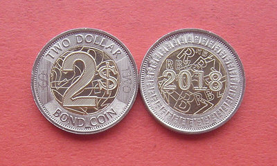 銀幣雙色花園-津巴布韋2018年2元雙色鑲嵌幣