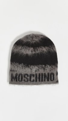 美翻了 ! MOSCHINO 灰黑毛帽毛線帽~義大利製造!設計師限量款~僅兩頂超值價!