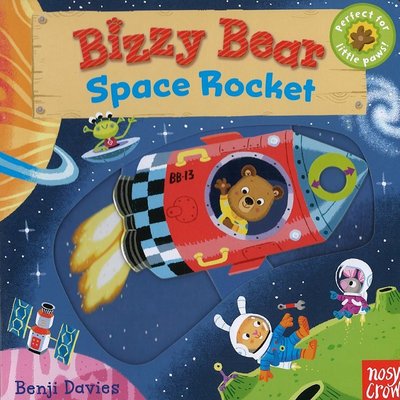 ＊小貝比的家＊BIZZY BEAR:SPACE ROCKET/硬頁書/3~6歲/拉拉書