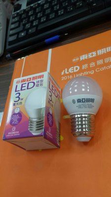 《小謝電料》自取 東亞 LED 3W 球泡 白光 黃光 省電燈泡 E27 全電壓  10W 13W 20W 40W