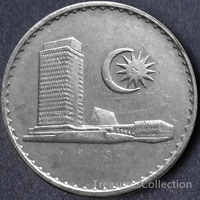 馬來西亞50仙 直徑27.8mm亞洲外國硬幣錢幣外幣收藏真幣