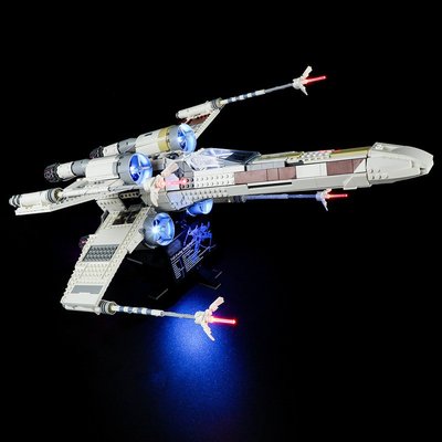 YB兼容樂高75355 星球大戰X翼星際戰斗機LED燈飾玩具發光積木燈光