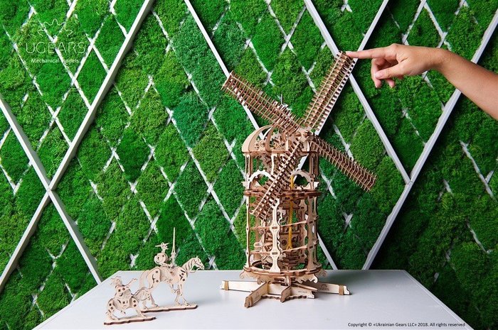 Ugears 唐吉軻德的風車 Tower Windmill 烏克蘭精品模型 環保木製 唐吉軻德幻想冒險之旅 與風車戰鬥