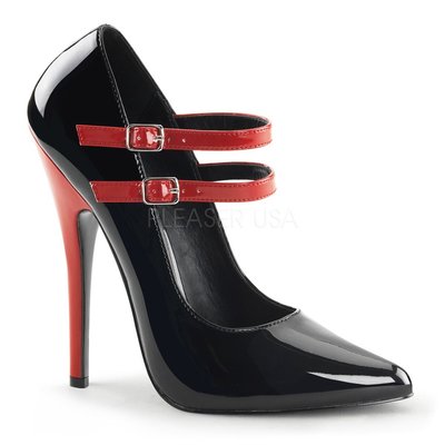 Shoes InStyle《六吋》美國品牌 DEVIOUS 原廠正品漆皮極端高跟尖頭包鞋 有大尺碼『黑紅色』