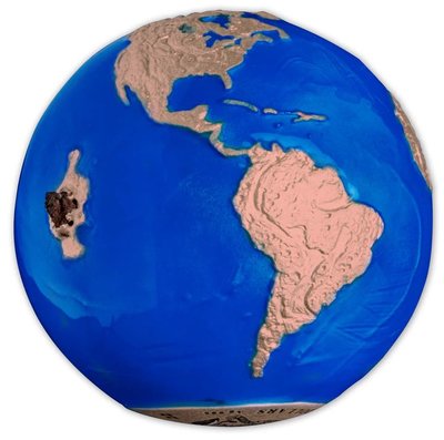 真隕石撞地球 玫瑰金 3盎司銀幣 2022年巴貝多 瀕臨滅絕的地球 圓形 巴巴多斯 Barbados 宇宙 太空 台灣 藝術品 立體 紀念幣 硬幣 琺瑯 彩色