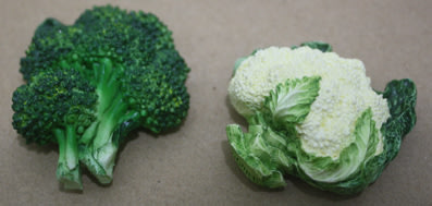【亞洲航線】綠花椰菜+白花椰菜   造型磁鐵(送麥當勞磁鐵跟綠花椰菜吊飾)