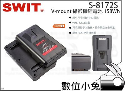 數位小兔【SWIT S-8172S V-mount 攝影機鋰電池 158Wh】視威 航空鋰電池 V型電池 V掛電池 充電