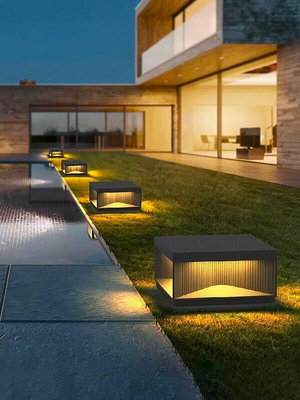 X1A 太陽能柱頭燈戶外防水庭院燈圍牆燈室外草坪燈別墅柱子方形