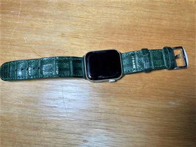 蘋果手錶鱷魚皮錶帶訂製手工錶帶Apple watch 44mm crocodile watch strap