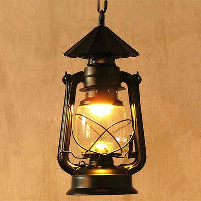 復古吊燈馬燈創意老式煤油燈裝飾燈吸頂燈懷舊主題220V電源燈具