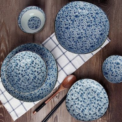 日本進口陶瓷碗創意個性家用餐具碗碟盤米飯碗日式大湯面碗