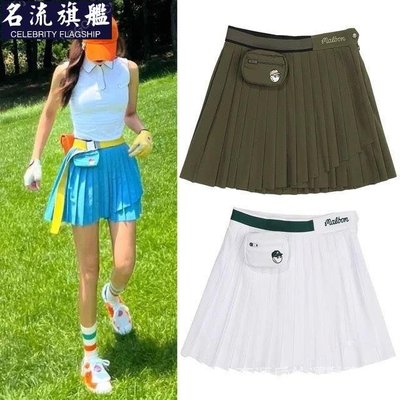 熱賣款  超低折扣 熱賣 關注韓版女裝 高爾夫女裝 高爾夫球衣女 高爾夫球裙 性感短裙 MALBON韓國高爾夫服-