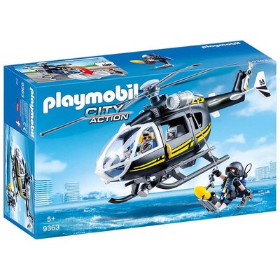 【德國玩具】摩比人 特警直升機 playmobil( LEGO 最大競爭對手)