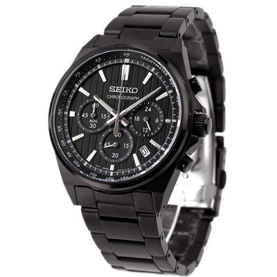 預購 SEIKO SBTR037 精工錶 41mm 黑色面盤 黑色鋼錶帶 男錶 女錶