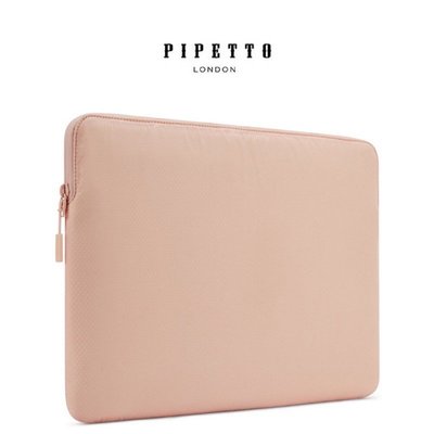 強強滾-PIPETTO MacBook 13吋 /鑽石紋防撕裂布電腦包-粉紅色