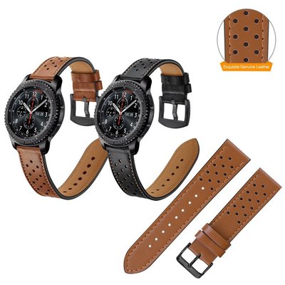 SAMSUNG 三星 Gear S3 Frontier S3 Classic 錶帶優質皮革錶帶手錶