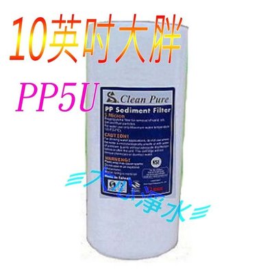 ≡大心淨水≡【台灣製造】Clean Pure 10英吋大胖PP5微米濾心~NSF認證