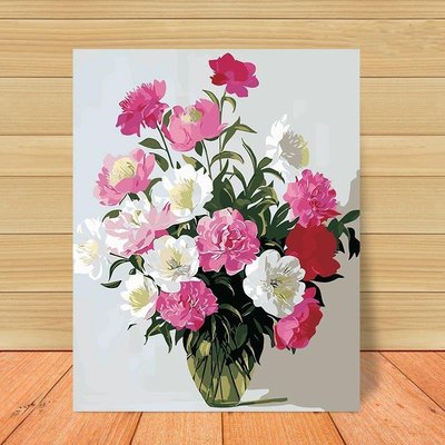 下殺-diy數字油畫 客廳風景花卉動漫人物手繪定制填色裝飾畫 花卉0014