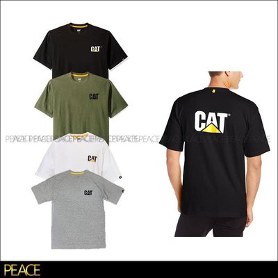 【PEACE】Caterpillar Cat Trademark Logo 短T 美國 工裝 6盎司