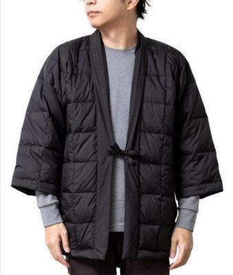 日本 outdoor 日式 道袍 和服 90% 高級 羽絨衣 防潑水 外套 半纏腰 七分袖 罩衫