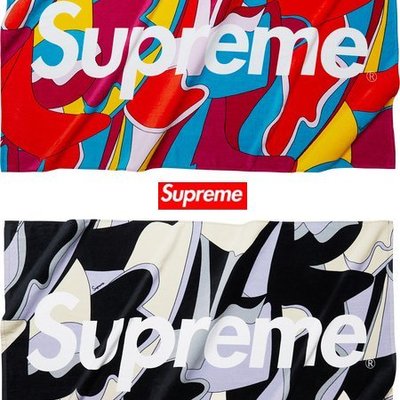 超搶手】全新正品2016 SS 春夏Supreme Abstract Beach Towel 浴巾沙灘