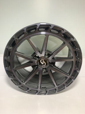 CR輪業 全新 SI RFF01 18吋 旋壓輕量化鋁圈 深鐵灰面底黑色透明漆 5X100 8.5J ET40
